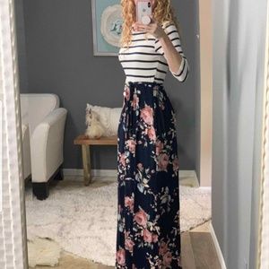 bernice 2fer knit maxi dress